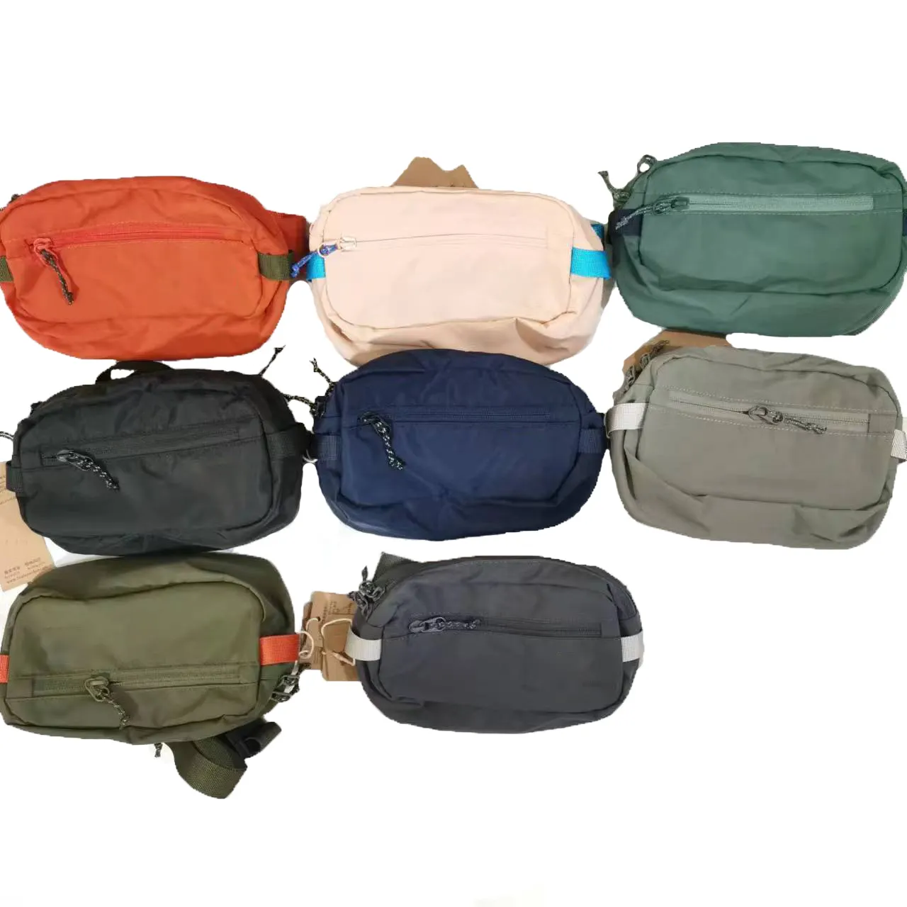 Bolsa de nylon unissex estilo casual slim à prova d'água para bumbum e quadril, bolsa esportiva transversal para homens