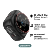 Mini caméra 4G avec carte SIM, zoom 12x, détection de mouvement IA, étanche, audio bidirectionnel, vision nocturne, micro intégré, 5MP, grand angle, CMOS, Vlog