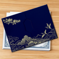 Carpeta de Certificado Personalizada con Estampado en Caliente, Diseño de Grulla China, Cubierta para Diploma con Páginas Interiores Imprimibles