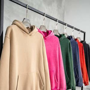 Sudaderas con Capucha para Hombre, Estilo Urbano, 100% Algodón de Alta Calidad, Impresión Puff, Tallas Grandes, Corte Holgado, Color Liso, Venta al Por Mayor - Product Image 3