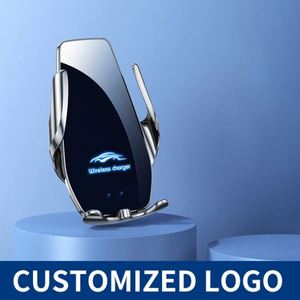 Support de téléphone magnétique pour voiture avec logo personnalisé, fixation sur grille d'aération, support de téléphone portable pour voiture avec charge sans fil - Product Image 4