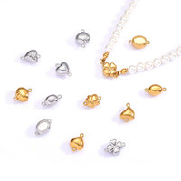 Connecteurs de boucle en acier inoxydable plaqué or 18 carats, forme ronde ovale, pour perles, pour la création de bracelets, colliers et chaînes DIY