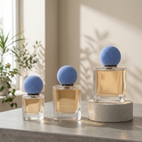 Flacon de parfum de luxe unique haut de gamme en pierre volcanique 3D, vaporisateur 30ml 50ml 100ml, flacon de parfum premium vide avec boîte