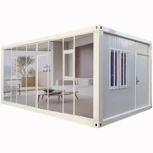 OREDY现代铝制预制模块化集装箱房便携式可扩展面板，带摆动开放式垂直百叶窗设计