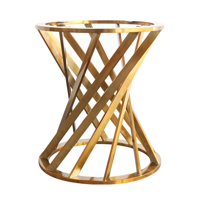 Modern Gold Metal Round Shape Tea Table Legs Stainless Steel Coffee Table Base for Living Room Hotel Hospital or Outdoor Use