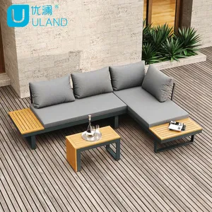 Set Sofa Taman Luar Ruangan, Furnitur Teras Furnitur Taman Luar Ruangan Aluminium Lounge Set, Furnitur Luar Ruangan