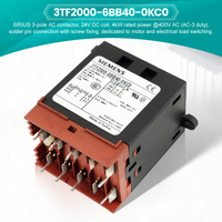 Contacteur Siemens Gold Seller 4kW 400V 24V DC, connexion par broches à souder, fixation à vis diagonale, 3 pôles, 3TF2000-6BB40-0KC0