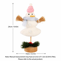 Décoration de Noël en feutre de laine feutrée faite à la main, style européen et américain, bonhomme de neige et renne décoratifs suspendus, 3 couleurs