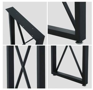 Industrial Iron Simple Modern Desk <b>Legs</b> for Office Home Bedroom Hotel & Kitchen Use-Heavy Duty Powder Coated <b>Table</b> <b>Legs</b> - Product Image 2