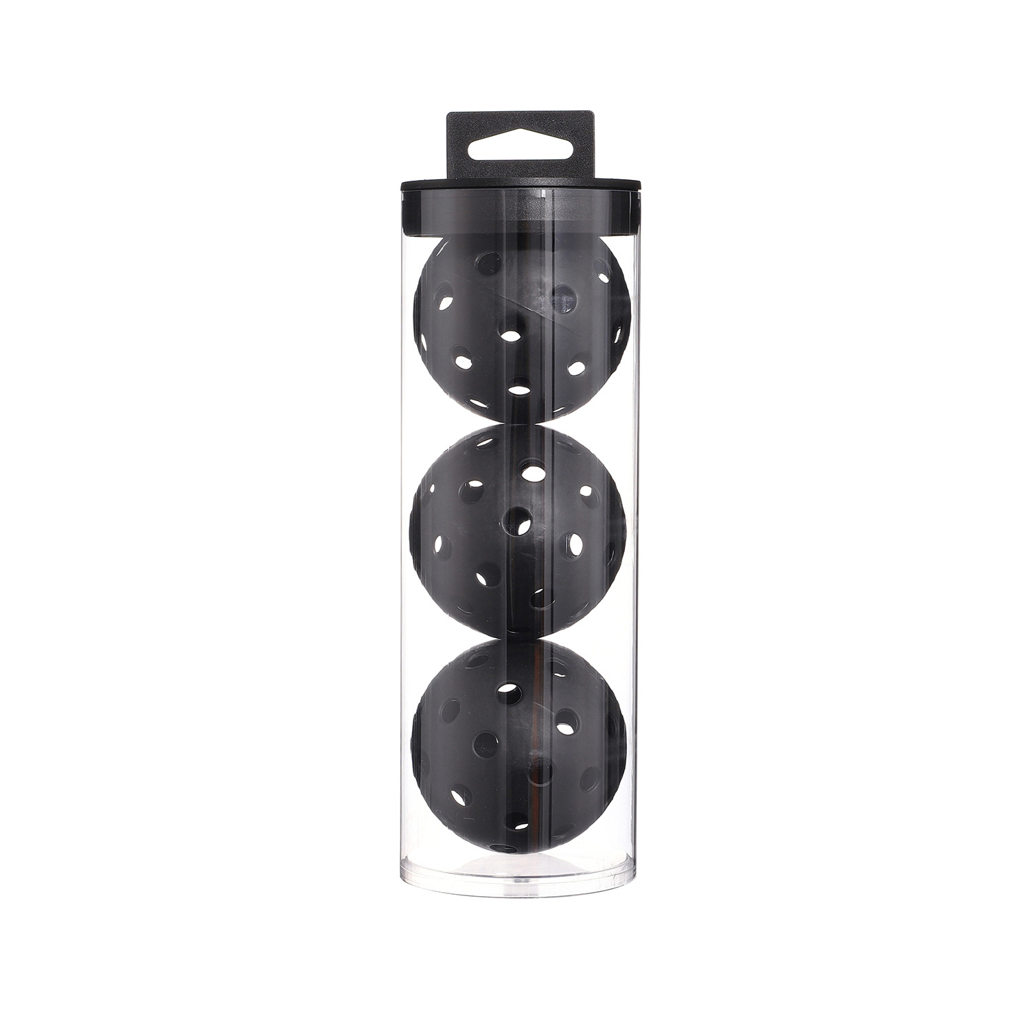 Pack of 3 x 40-hole balls [Black] [Plastic bucket packaging]