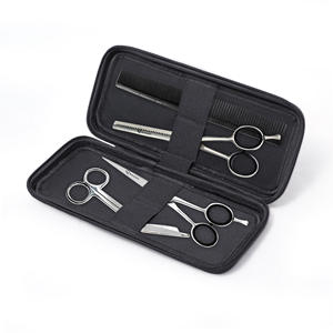 Étui à peigne en cuir professionnel, pochette personnalisée pour ciseaux et cheveux, sac noir pour salon de <span class=keywords><strong>coiffure</strong></span>, 1 pièce - Product Image 1