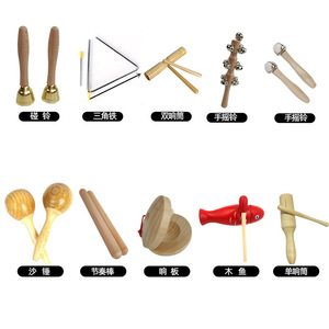 Juego de instrumentos musicales Orff de madera, material didáctico de percusión para niños de guardería, juguete educativo para niños de 2 a 6 años - Product Image 5