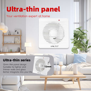 Ventilateur d'extraction de salle de bain à montage mural, à flux axial, faible <span class=keywords><strong>bruit</strong></span>, roulement à billes, moteur 100% cuivre, économie d'énergie - Product Image 1