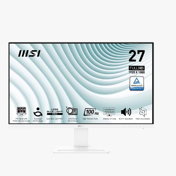 New Stock PRO MP 273AW 27" FHD 100Hz IPS White Business Monitor Eye Care Built-in Speakers