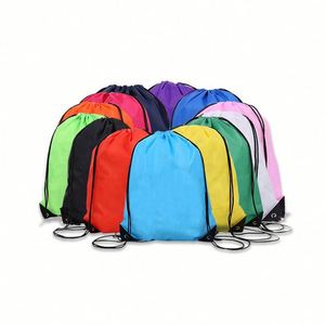 Design Wholesale Double-shoulder <b>Drawstring</b> Polyester <b>Drawstring</b> Pocket Sports Advertising Storage <b>Bag</b> - Product Image 1