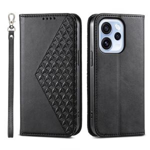 Custodia in Pelle Magnetica con Texture a Griglia Cubica per OPPO Reno15 <span class=keywords><strong>FS</strong></span> 5G, Vendita all'Ingrosso - Product Image 1