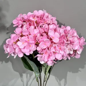 Hot Sell Product Fake Flores Artificial Flower Hydrangea Branch For Home Wedding Decoration