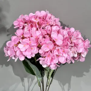 Producto de Venta caliente flores falsas flor artificial Rama de hortensia para la decoración de la boda del hogar