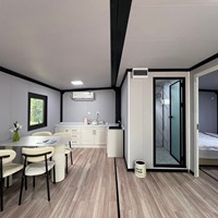 Rumah Kontainer Ekspansi 20ft, Rumah Mungil Lipat dari Baja, Hunian Modular Portabel, Tahan Air dan Tahan Api