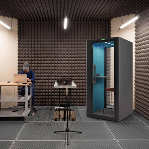 <span class=keywords><strong>Cabine</strong></span> insonorisée moderne pour tests auditifs en aéroport avec porte en verre acoustique simple et éclairage LED ventilé - Product Image 2