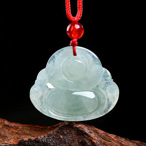 Pendentif Bouddha en jadéite naturelle du Myanmar, bijoux pour femmes, design original, style chinois, cadeau avec certificat d'évaluation FG23 - Product Image 3