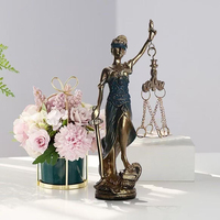 Statue de la déesse Thémi en polyrésine bronze, personnalisée, représentant une femme grecque, la Justice, avec une balance, figurines pour la décoration de cabinet d'avocats