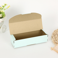 Benutzer definierte eingebettete Logo Flat 6 X6X3 Aus stecher Kuchen boxen mit Pp Pet um elegante Eis klappbare Schicht Pudding Jakobs muschel Bar
