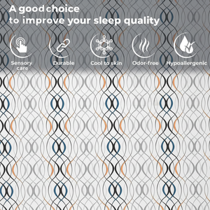 Sábana de algodón de calidad Glace de moda con patrón estampado geométrico abstracto para hogares modernos - Product Image 1