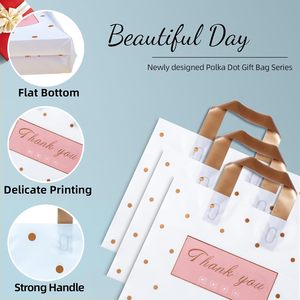 Bolsas de agradecimiento medianas de plástico con lunares de 12x14 para regalo y uso comercial - Product Image 2
