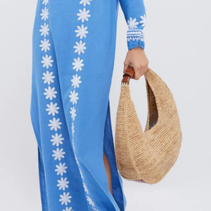 Luxury Designer Moon Shape Raffia <strong>Straw</strong> <strong>Bag</strong> for Women 2026 Handmade Woven Crescent Hobo Shoulder <strong>Bag</strong> Summer Beach Tote Handbag - Product Image 2