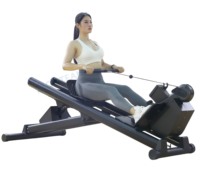 Máquina de remo para interiores de aluminio eléctrica de lujo comercial, equipo de Fitness para el hogar con ventilador para culturismo sentado en uso doméstico