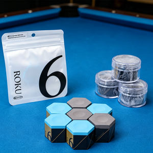 <span class=keywords><strong>Craie</strong></span> de billard hexagonale QK-04 KAMUI ROKU, huileuse/neutre, professionnelle pour joueurs professionnels, pour billard 9 boules et snooker. - Product Image 4