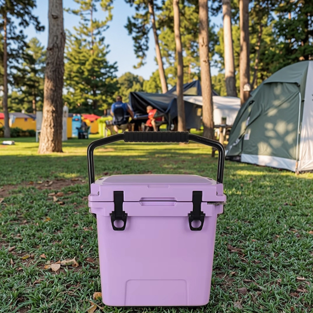 16L Roto Molded Ice Chest Cooler with Handle Bar Waterproof & Insulated for Camping Fishing & Outdoor Use