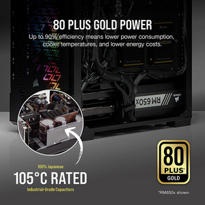 CORSAIR RMx Serie RM850x 850W Watt ATX12V 80 PLUS GOLD Zertifiziertes Voll Modulares Netzteil Unterstützt RX 6700 6800 6900 <span class=keywords><strong>6950</strong></span> <span class=keywords><strong>XT</strong></span> - Product Image 3