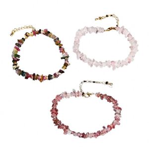 Bracelet Boheng tendance en pierres naturelles taillées, gravillons de cristal, pour femme, avec pierres précieuses colorées pour la guérison, idéal comme cadeau - Product Image 1