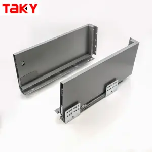 Slim Box Soft Close Undermount Metal Box Double Wall Cabinet Drawer Slide