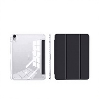 Étui de protection pour iPad en acrylique transparent avec aimants, support pliable à trois volets, résistant aux chutes, léger, fabriqué en Chine