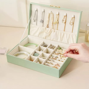 <span class=keywords><strong>2026</strong></span> 高端工厂定制批发珠宝收纳盒，适用于戒指、吊坠、手链和耳环珠宝旅行盒 - Product Image 4