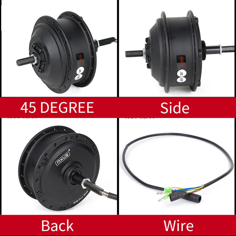 MXUS XF08 250W Brushless Gear Hub Motor for Electric Bikes 24V 36V