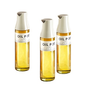 2025 nuovo strumento da cucina 500ml automatico trasparente olio di vetro e aceto Dispenser olio bottiglia di stoccaggio - Product Image 1