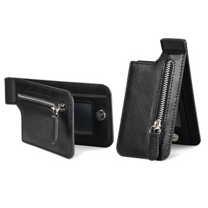 Étui de luxe en cuir PU multi-angles avec fermeture éclair et fente pour cartes pour Redmi – Coque arrière au design tendance - Product Image 2