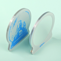 Miroir de maquillage portable mini en acrylique écologique, motif floral, décoration personnalisée DIY pour hommes et femmes