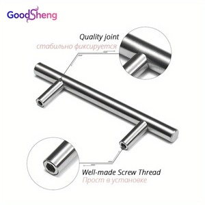 Goodsheng Modern Hollow T Bar Stainless Steel Bathroom Wardrobe Dresser Furniture Hardware Pulls Cabinet <strong>Door</strong> Drawer Handle - Product Image 5