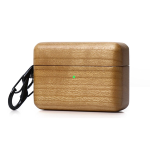Étui magnétique en bois de bambou pour écouteurs Pro 1ère et 2ème génération - avec crochet de suspension - Product Image 2
