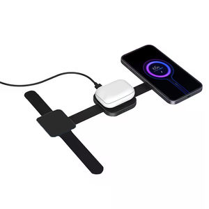 ที่ชาร์จไร้สายแม่เหล็ก 3-in-1 ขนาดกะทัดรัด 15W สำหรับ <span class=keywords><strong>IOS</strong></span> สำหรับโทรศัพท์มือถือ Huawei หูฟังแบบพับได้ นาฬิกา - Product Image 1