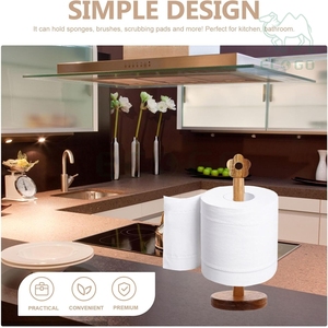 Shopping Wooden <b>Desktop</b> Display <b>Stand</b> Toilet Storage Rack Tissue Paper Roll Dispenser Storage Holders - Product Image 1