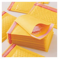 091 Enveloppes à bulles en papier kraft jaune ; Emballage rembourré épaissi, mousse pour la protection contre les chocs et les impacts ; Housses de protection pour téléphone