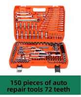 Ensemble d'outils de réparation automobile de 216 pièces, clé à cliquet, douilles, kit de réparation automobile, boîte en plastique, vente en gros par le fabricant