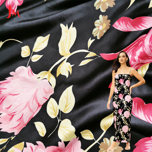JM Luxury Material 100% 涤纶花卉印花面料乔其纱雪纺绉纱，适合女式连衣裙 - Product Image 1