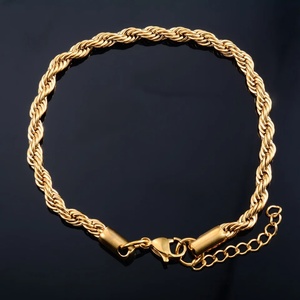 Pulsera y Brazalete de Cadena de Cuerda de Acero Inoxidable para Mujer y Hombre, Joyería de Metal en Color Oro/Plata, Accesorios de Moda, Regalo DIY - Product Image 2